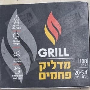 מדליק‏ פחמים ראש גפרור- 50‏ בקרטון