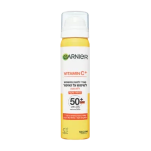 גרנייה VITAMIN C ספריי להגנה מהשמש לשימוש על האיפור SPF50