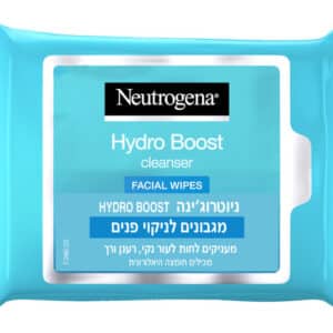 ניוטרוגינה מגבוני ניקוי היידרובוסט לפנים והסרת איפור
