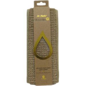 LA BELLE GOLD SPA רצועת רחצה ארוכה לגב לאמבט מפנק חום