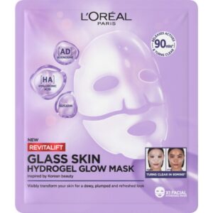 לוריאל Glass skin revitalift מסכת ג'ל למראה עור זכוכית וזוהר