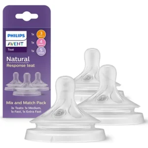 AVENT 3PACK NATURAL אוונט שלישייה פטמות לבקבוקים